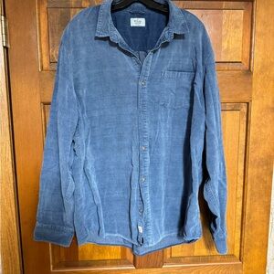 Marine Layer Men's Blue Corduroy Shirt